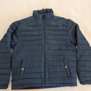 J. Crew Down Puffer Winter Coat Navy Blue Size L